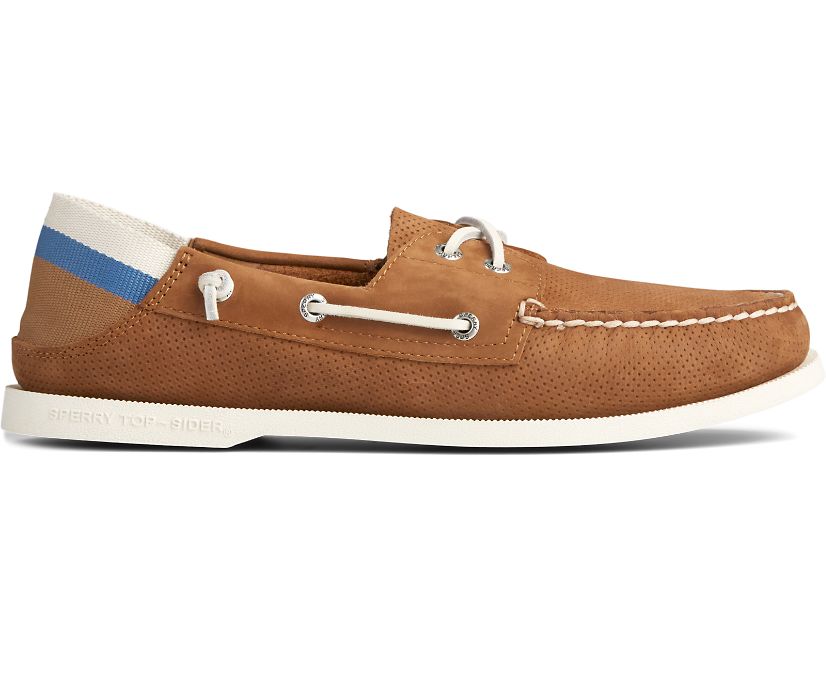 Sperry Authentic Original Kick Down Boat Shoes - Men's Boat Shoes - Brown [WH2401986] Sperry Top Sid